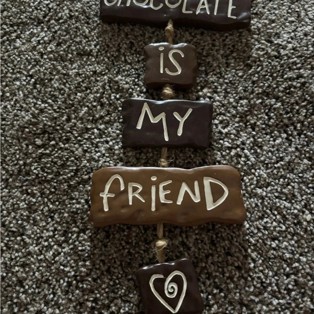 Chocolate-Themed Wall Hanging Decor lot of 2